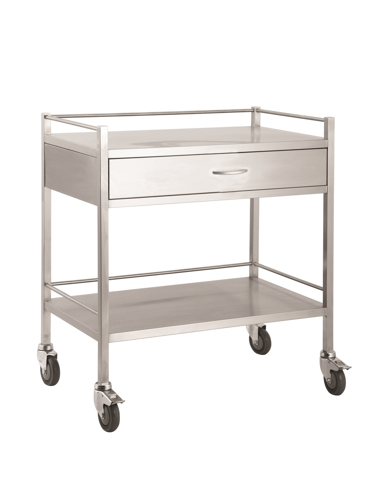 Stainless Steel Instrument Trolley with One Drawer 800mm x 500mm x 900mm