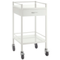 Powder Coated Instrument Trolley with One Drawer 500mm x 500mm x 967mm
