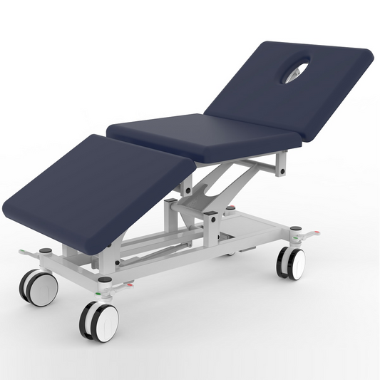 Pacific Medical Bariatric 3 Section All Electric Hi-Lo Treatment Table | Navy Blue