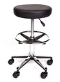Premium Round Surgeons Stool with Foot Ring Black