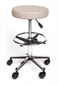Premium Round Surgeons Stool with Foot Ring Grey