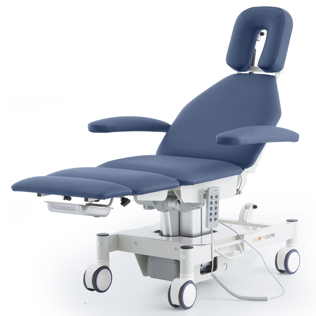 Pacific Medical Column Lift All Electric Procedure Chair | Navy Blue