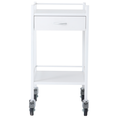Powder Coated Instrument Trolley with One Drawer 500mm x 500mm x 967mm
