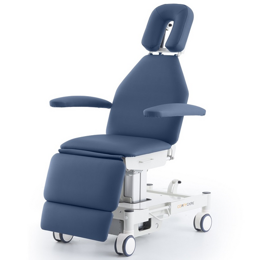 Pacific Medical Column Lift All Electric Procedure Chair | Navy Blue