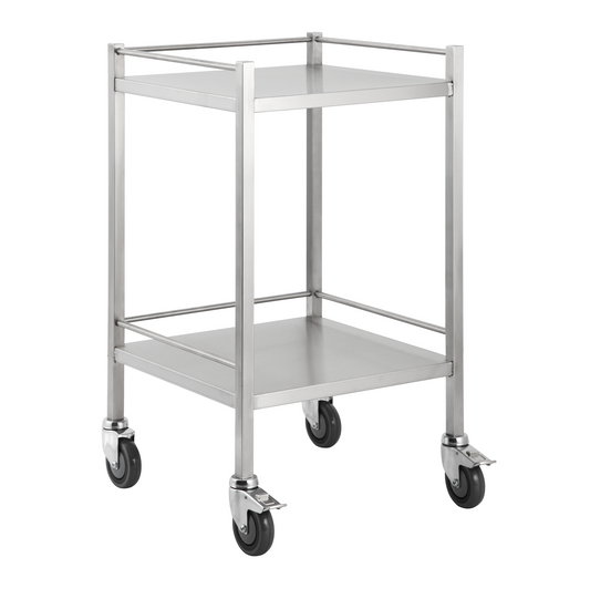 Stainless Steel Instrument Trolley without Drawer 500mm x 500mm x 900mm
